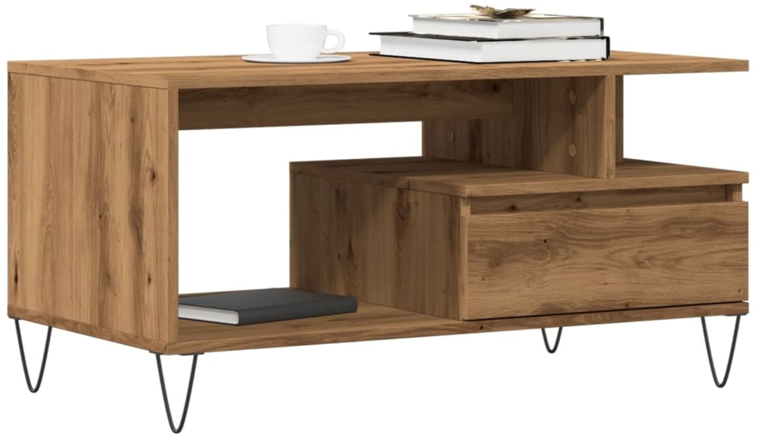 vidaXL Couchtisch Artisan-Eiche 90x49x45 cm Holzwerkstoff 857453 Bild 1