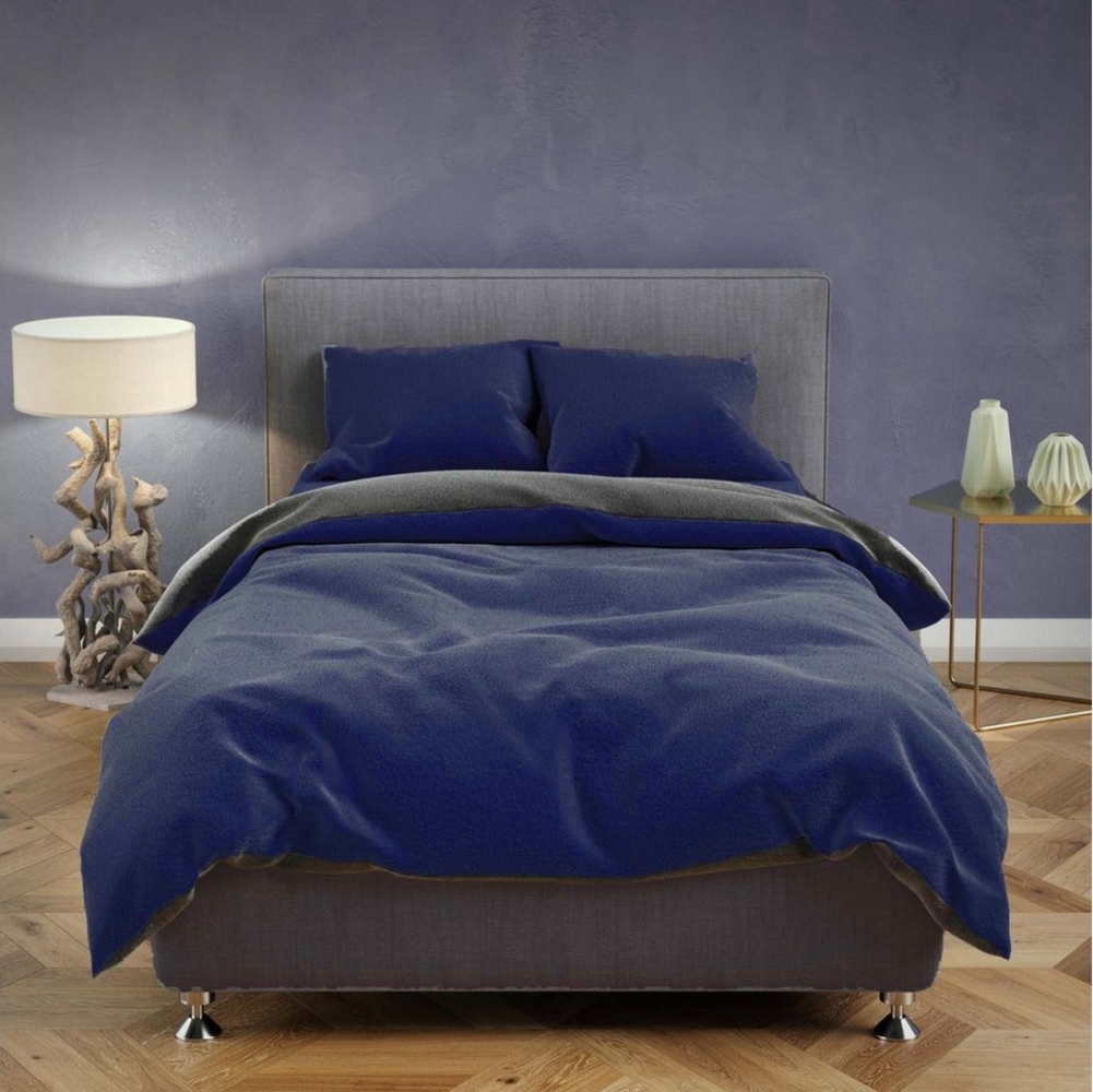 Buymax Bettwäsche Teddy Plüsch Bettbezug Set, Teddy, 2 teilig, 135x200 cm, Bettwäsche kuschelig warm für Winter, uni, Wendebettwäsche Bild 1