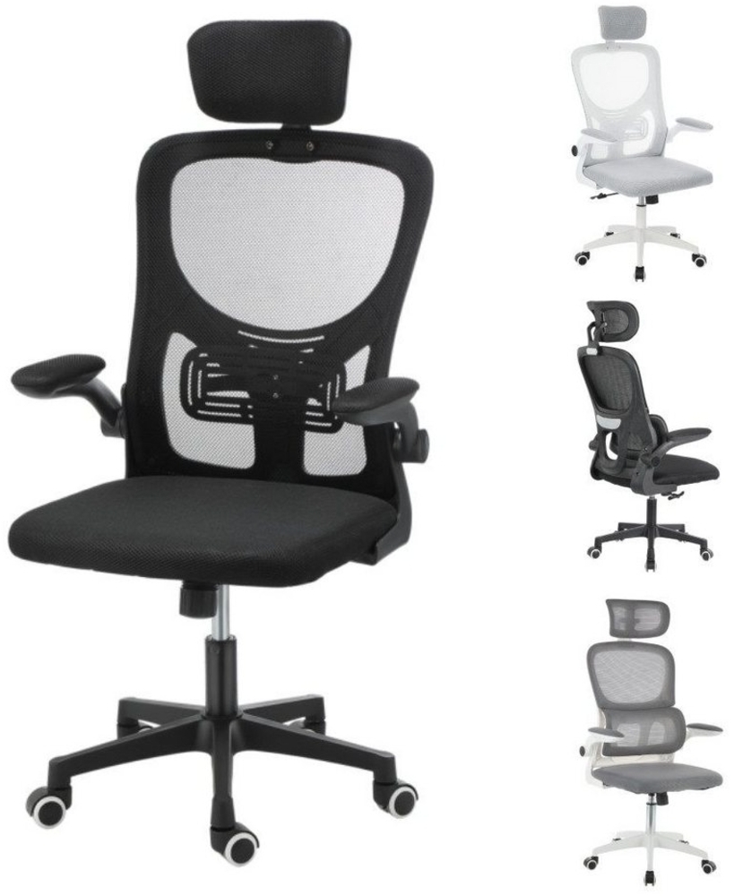 LETGOSPT Bürostuhl Ergonomisch Computerstuhl, Chefsessel, Drehstuhl, Schreibtischstuhl (Ergonomisch Schreibtischstuhl mit verstellbare Kopfstütze, 1 St), Höhenverstellbar Chefsessel,Atmungsaktiv,Wippfunktion 90°-105°,150KG Bild 1