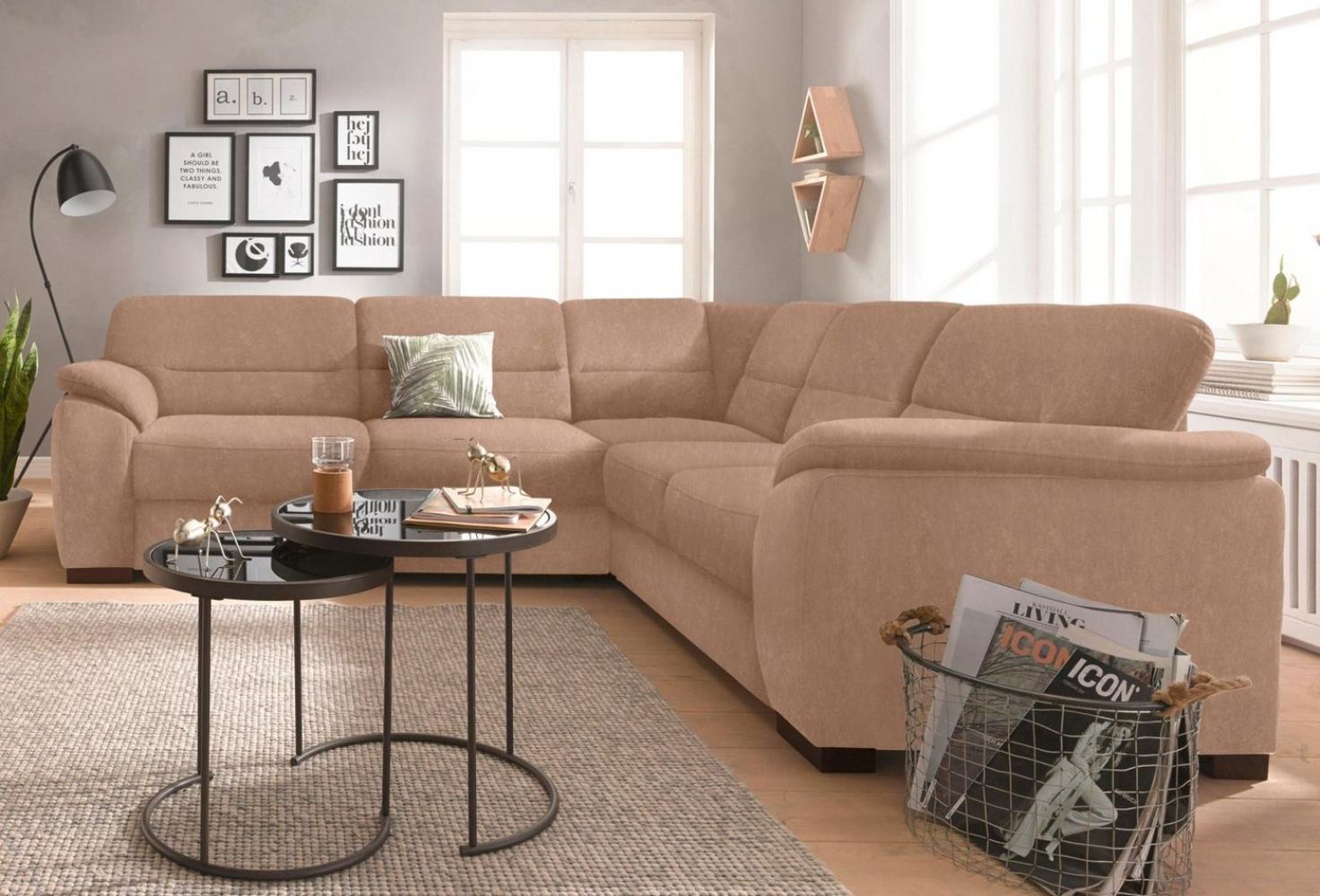 sit&more Ecksofa Montego L-Form, wahlweise mit Bettfunktion und Schubkasten Bild 1