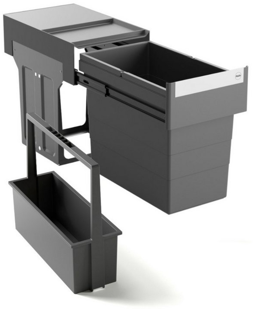 Hailo Mülleimer Hailo Abfallsammler 3666911 mit Tragekorb 395055 Carry 2 dunkelgrau, Hailo Abfallsammler 3666911 mit Tragekorb 395055 Carry 2 dunkelgrau Bild 1