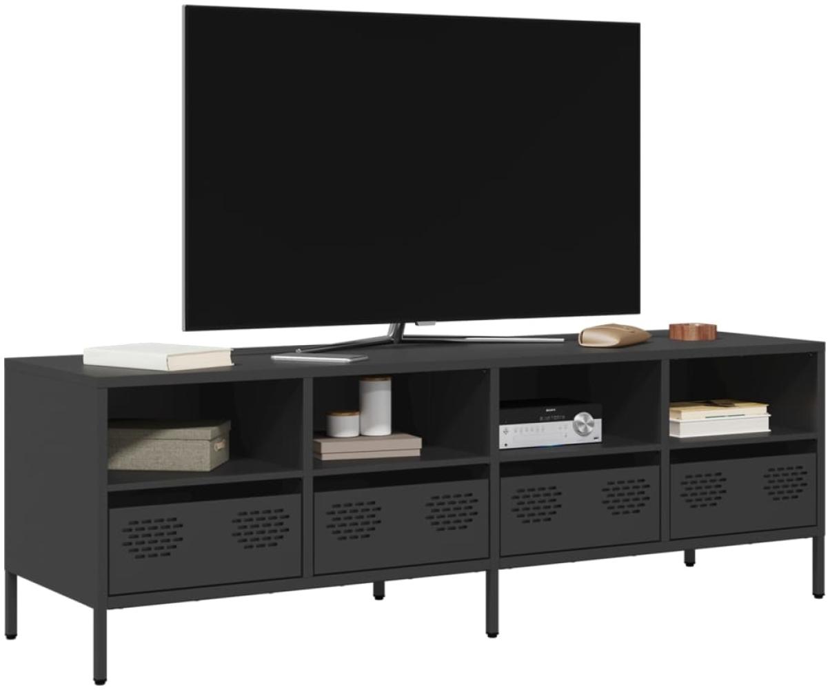 vidaXL TV-Schrank Schwarz 135x39x43,5 cm Kaltgewalzter Stahl 851328 Bild 1