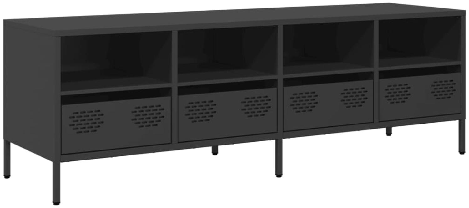 vidaXL TV-Schrank Schwarz 135x39x43,5 cm Kaltgewalzter Stahl 851328 Bild 1
