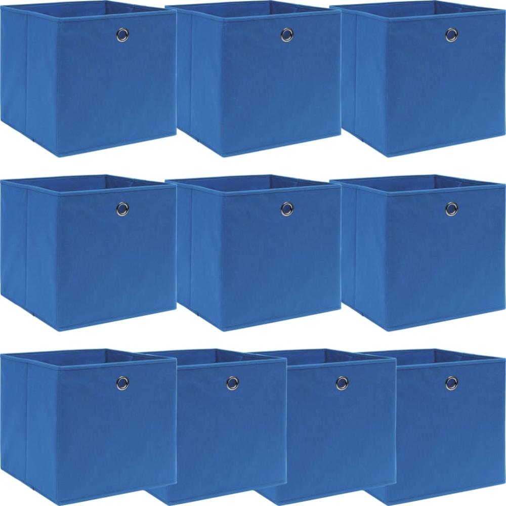 vidaXL Aufbewahrungsboxen 10 Stk. Blau 32x32x32 cm Stoff 288339 Bild 1