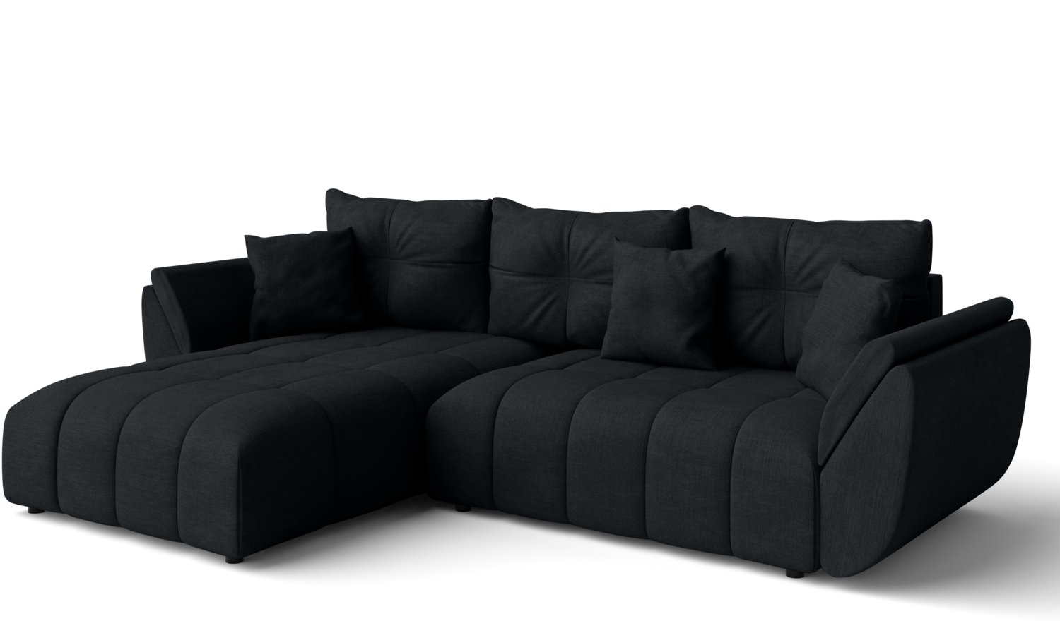 AX LIVING L Form schwarze Ecksofa Verciani Schlaffunktion Bettkasten Bild 1