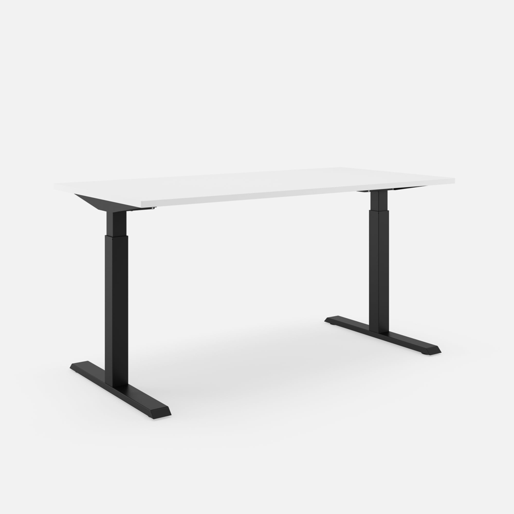 SLS 370 PRO Schreibtisch - 180 , Weiß , Schwarz Bild 1