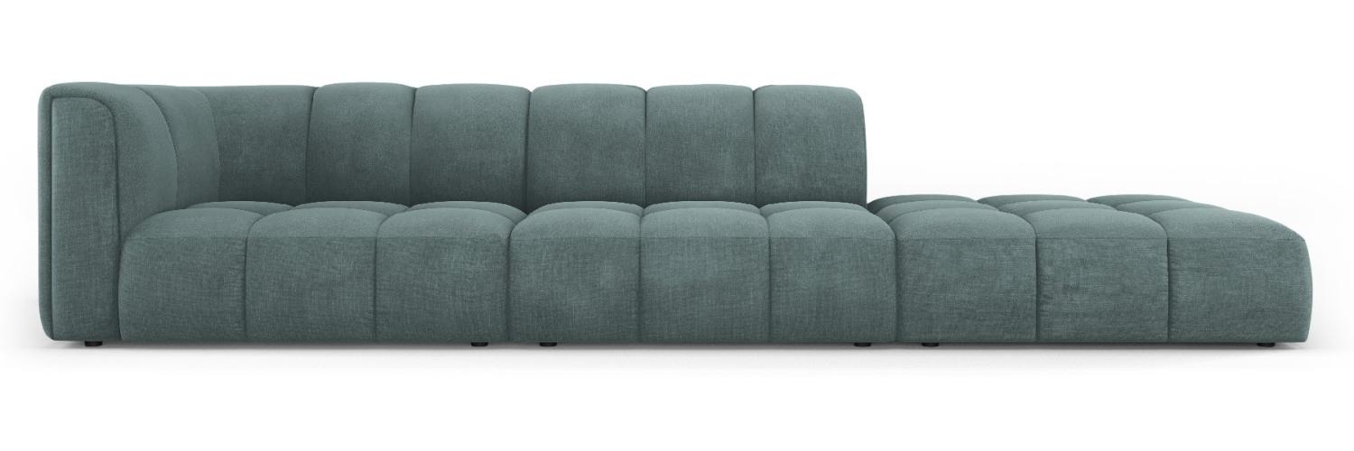 Micadoni Modulares Sofa Serena 4-Sitzer offene Seite Rechts Strukturierter Stoff Meergrün Bild 1