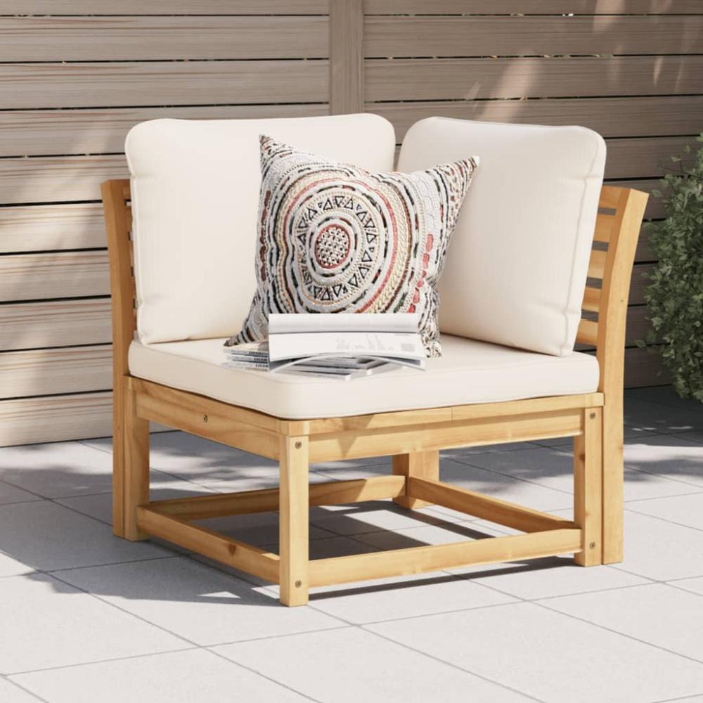 vidaXL Garten-Ecksofa mit Kissen 73x73x65 cm Massivholz Akazie 366488 Bild 1