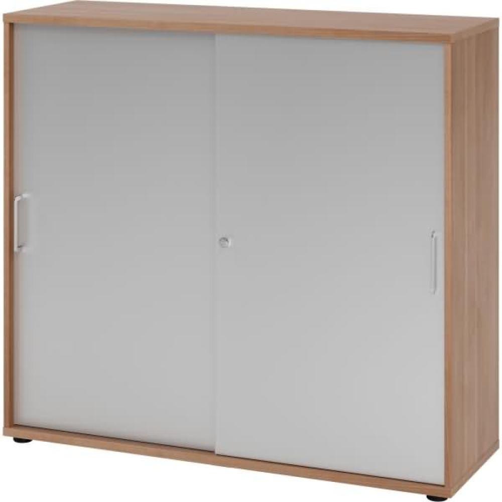 mcbuero. de Schiebetürenschrank Serie 9 3OH BxTxH 120x40x110cm Griff BS Bild 1