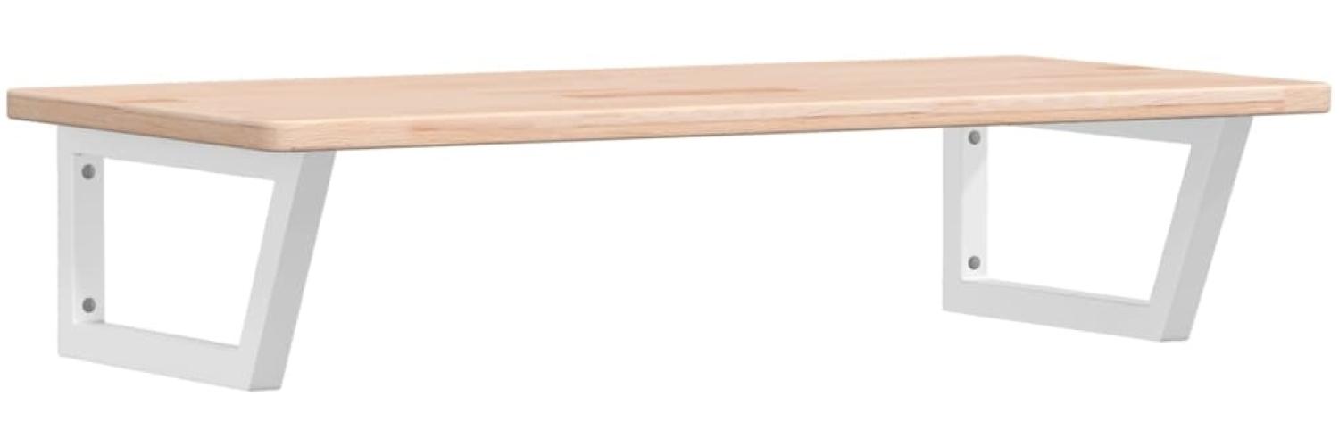 vidaXL Waschtischplatte mit Halterung Stahl und Massivholz Eiche 3302386 Bild 1