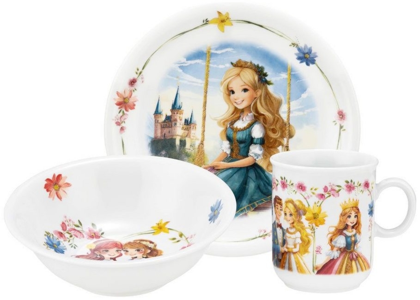 Seltmann Weiden Kindergeschirrset 3-teilig Prinzessin Bild 1