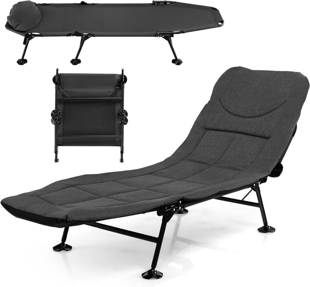 KOMFOTTEU Campingliege Angelliege klappbar bis 200kg belastbar Bild 1