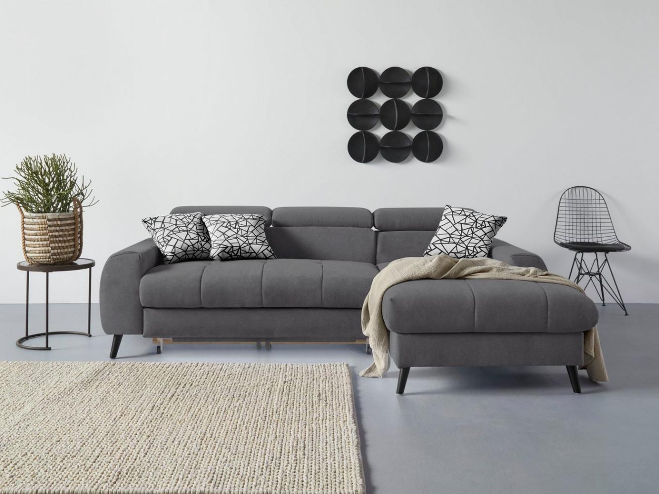 COTTA Ecksofa Mia L-Form, 3-tlg.-Kissen-Set, Recamiere, wahlweise mit oder ohne RGB-Beleuchtung Bild 1