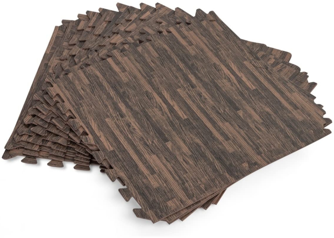 Bestway Flowclear Pool-Bodenschutzfliesen Set, 12 Stück á 50 x 50 cm, Holz-Optik (Palisander) Bild 1