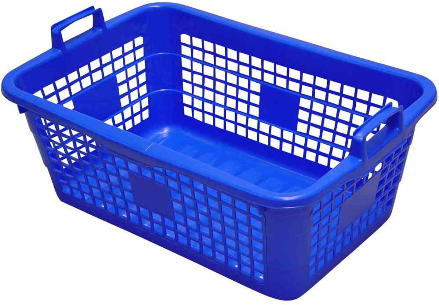 Wäschekorb eckig 26 l, 50 cm, blau Bild 1