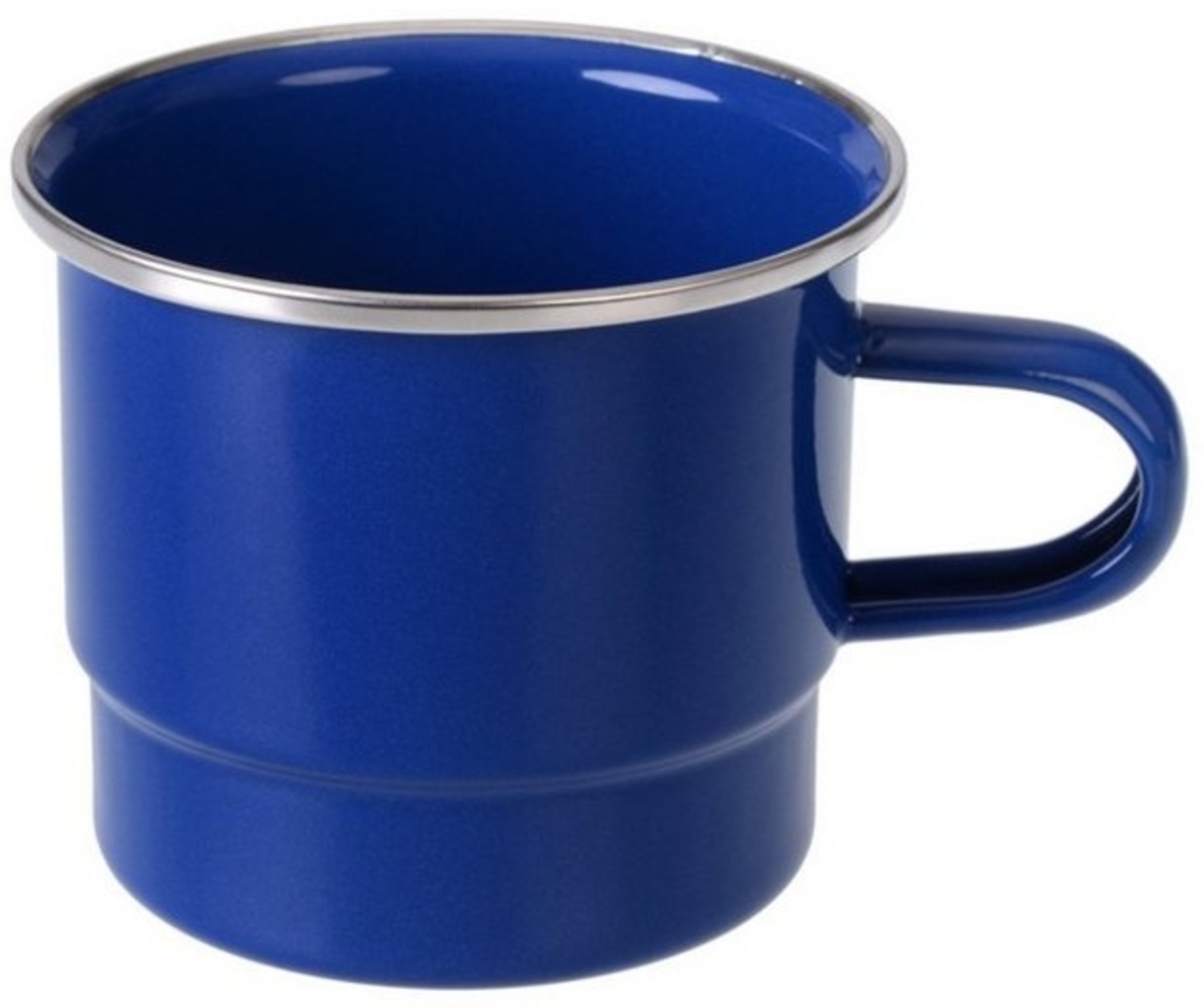Stapelbecher emailliert 8 cm blau Bild 1