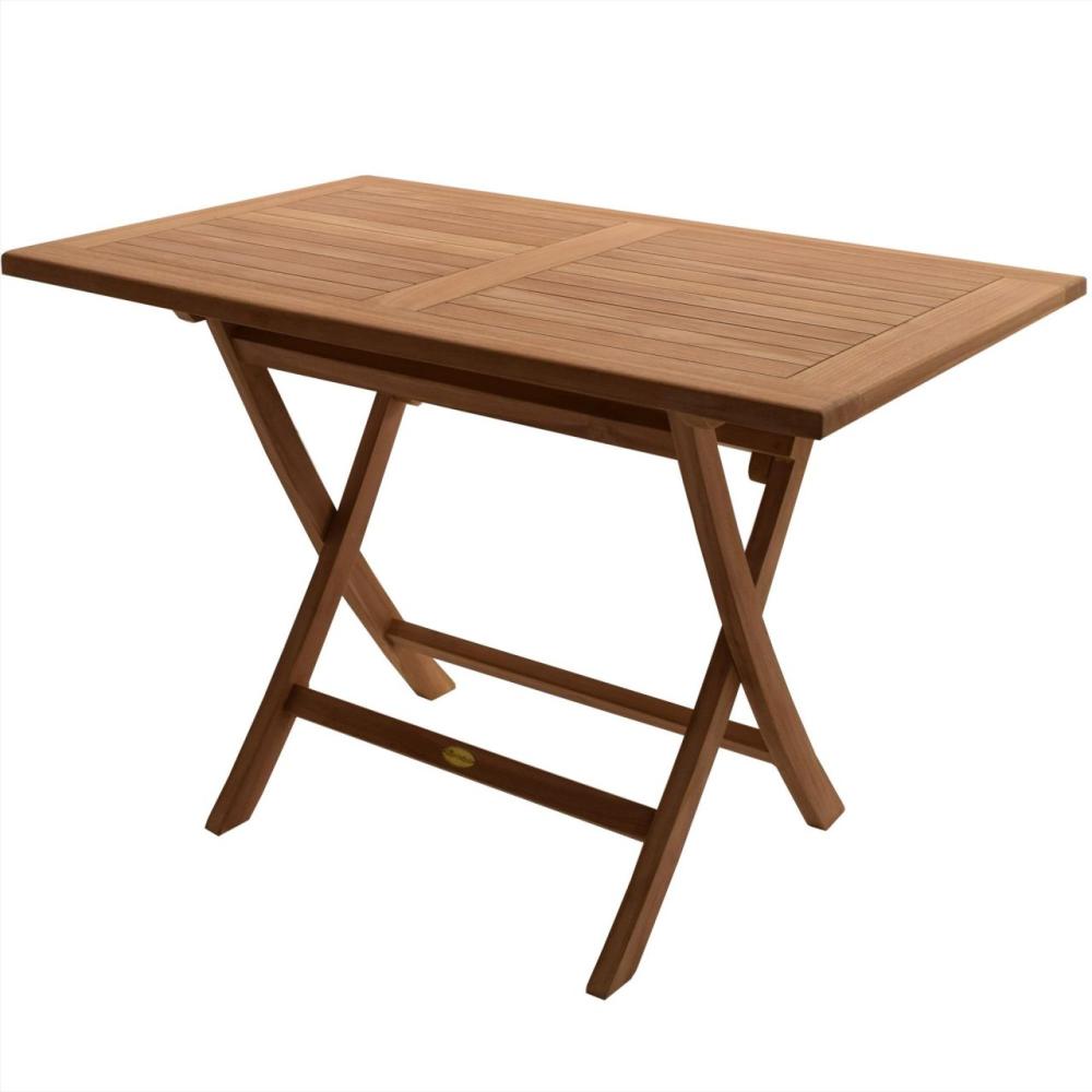 Teak Klapptisch Rovigi 75 cm x 120 cm x 80 cm Bild 1