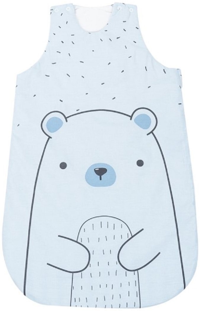 Kikkaboo Babyschlafsack Bär 6-18 Monate Länge 90 cm Baumwolle, Reißverschluss blau Bild 1