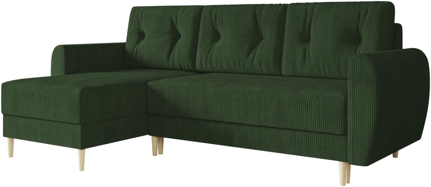 Ecksofa Jazon L Cord mit Bettkasten und Schlaffunktion (Farbe: Poso 14) Bild 1