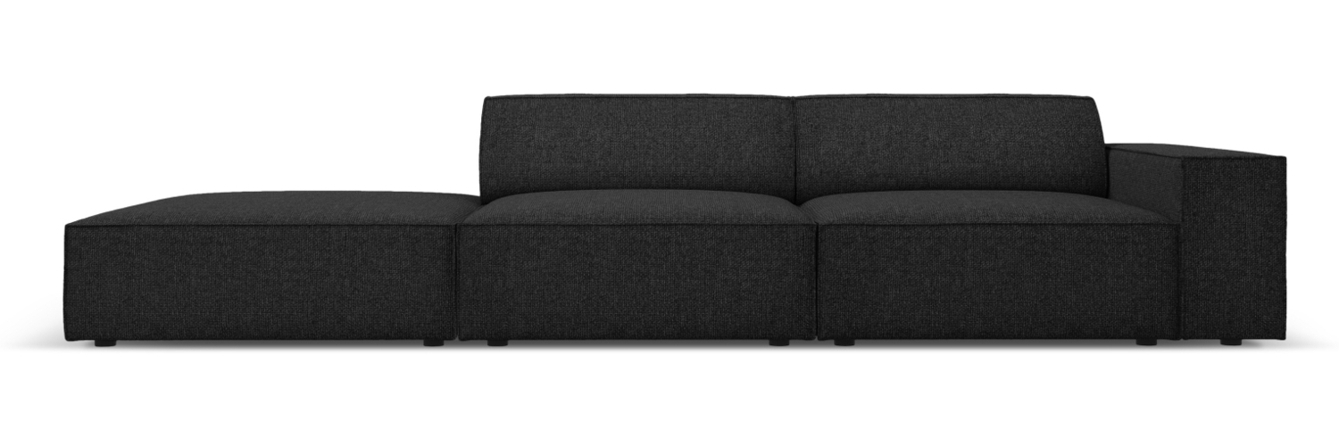 Micadoni Sofa Jodie 3-Sitzer Links Chenille Haga Schwarz Bild 1