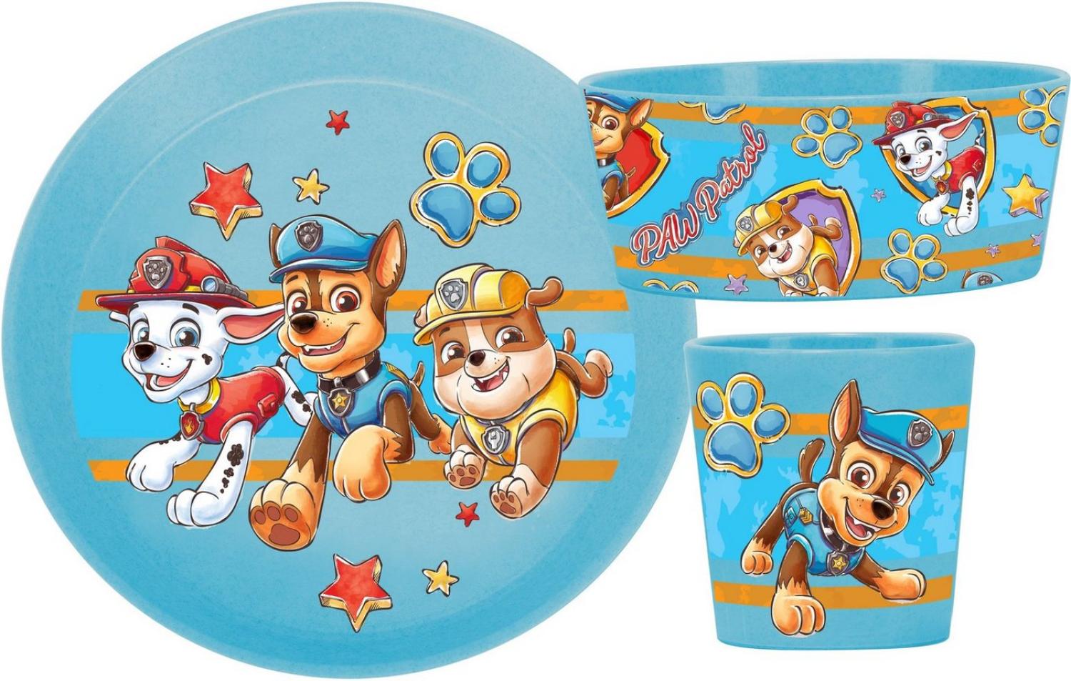 Koziol CONNECT Kindergeschirrset 3-teilig Paw Patrol organic blue - A Bild 1