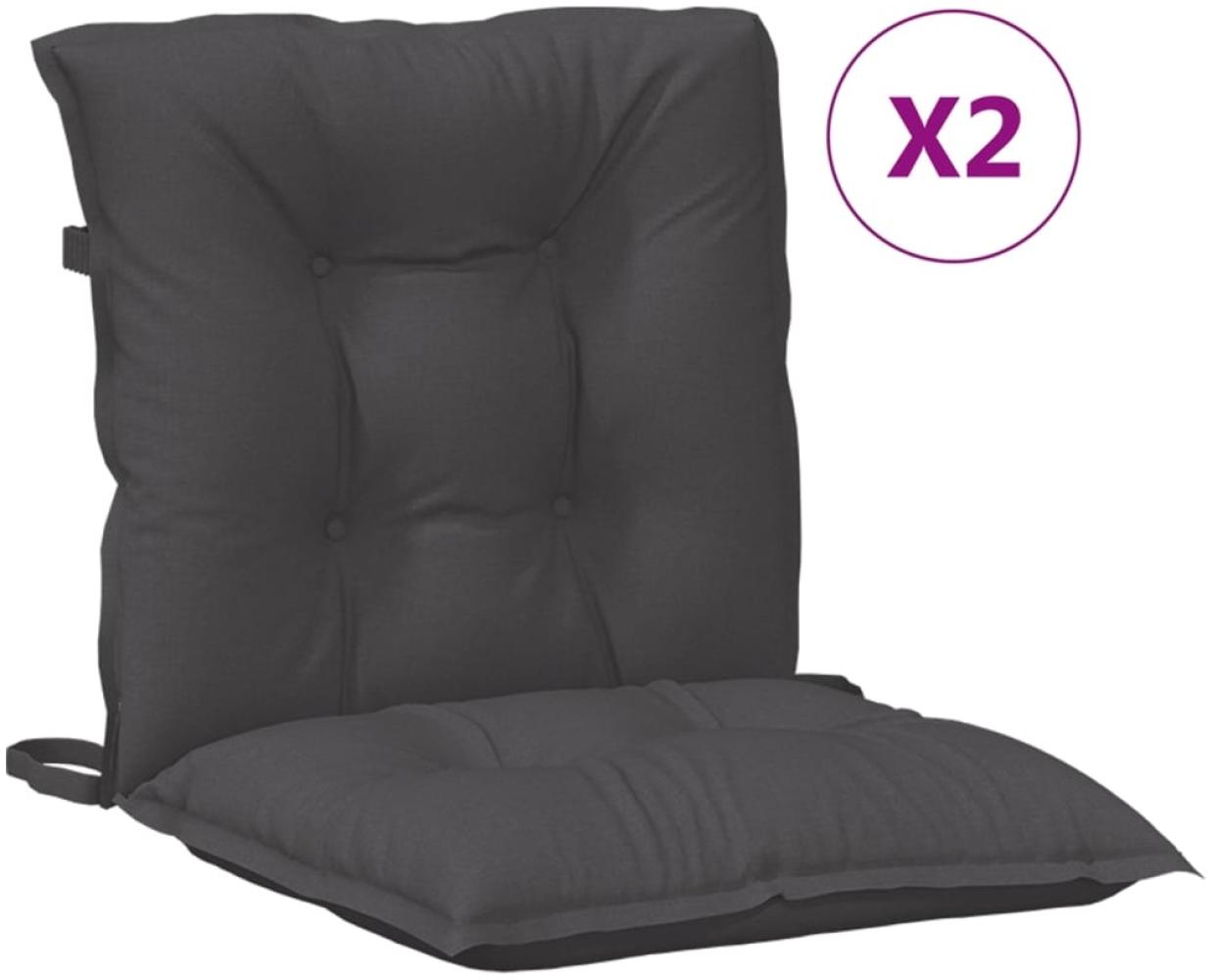 vidaXL Niedriglehner-Auflagen 2 Stk Melange Anthrazit 100x50x7cm Stoff 4002376 Bild 1