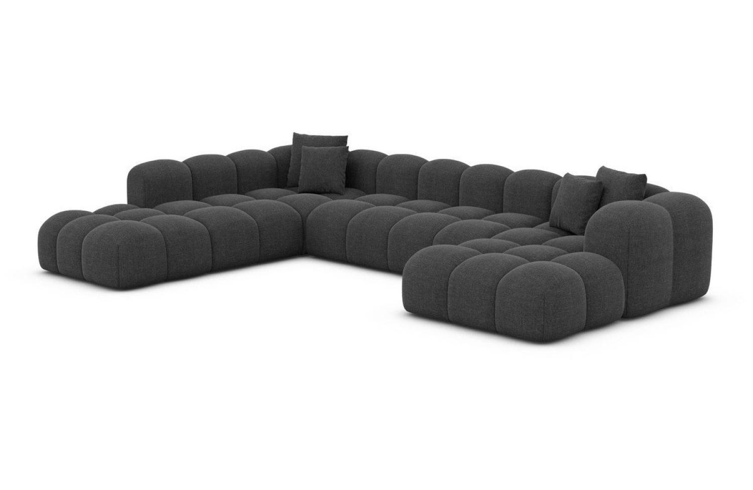 Sofa Dreams Wohnlandschaft Polster Stoffsofa Modern Ottomane Couch Samtstoff Formentera XXL, Loungesofa Bild 1