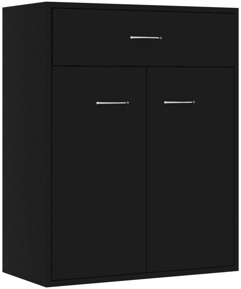 vidaXL Sideboard Schwarz 60 x 30 x 75 cm Spanplatte [800712] Bild 1