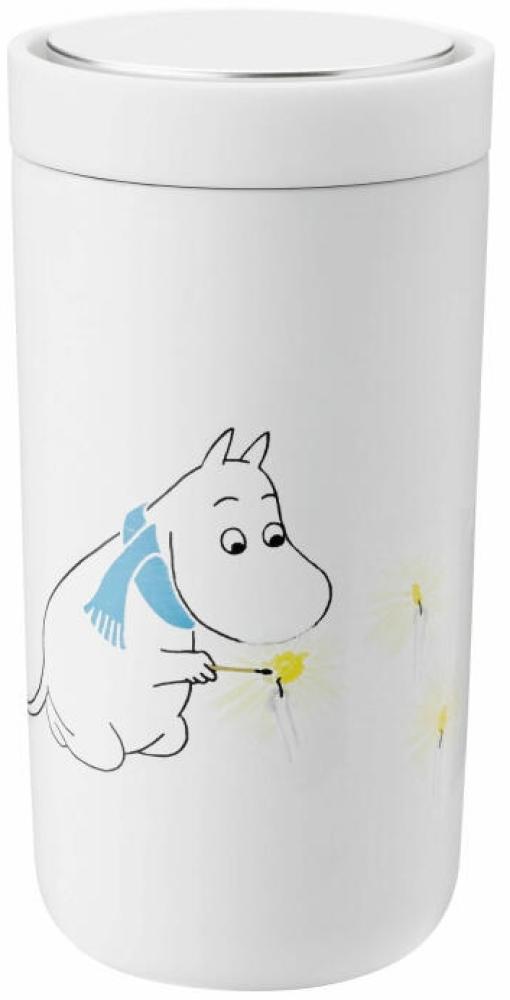 Stelton Becher To Go Click Moomin Frost, Trinkbecher, Edelstahl, Kunststoff, Blau, 200 ml, 1370-6 Bild 1