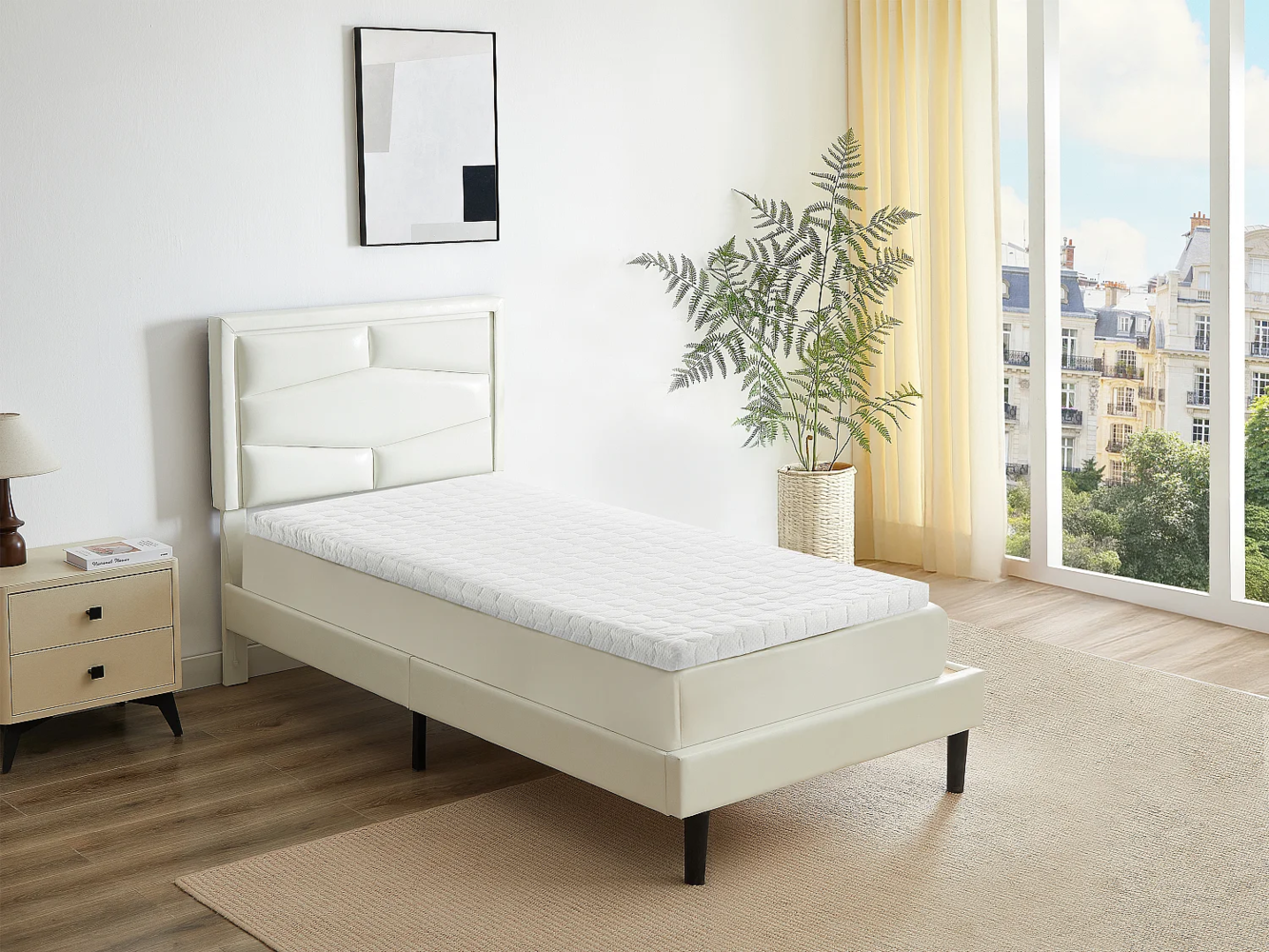 Matratzenauflage Topper - 80 x 200 cm - Memory Schaum - 1 Zone - Stärke 5 cm - LUXE von DREAMEA Bild 1