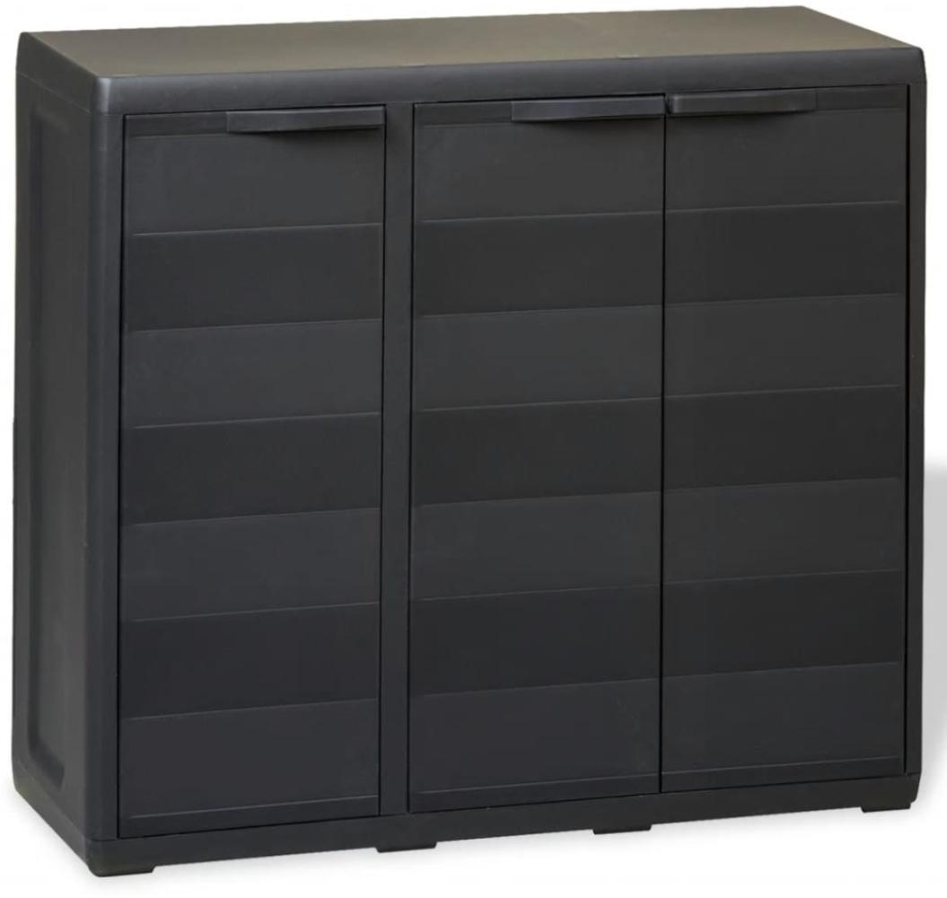 vidaXL Gartenschrank mit 2 Regalen Schwarz 43704 Bild 1