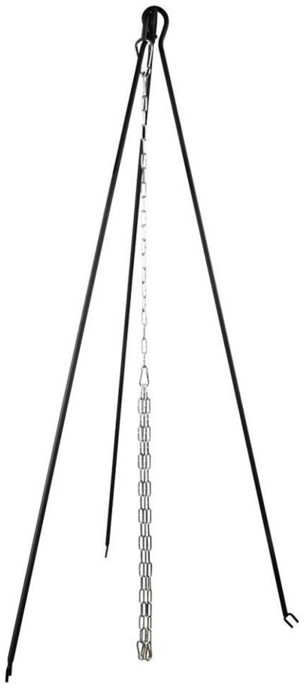 Linoows Grillrost Dreifuß für Feuerschalen Outdoor Kessel Dreibein, Aufsatz Grill Galgen Bild 1