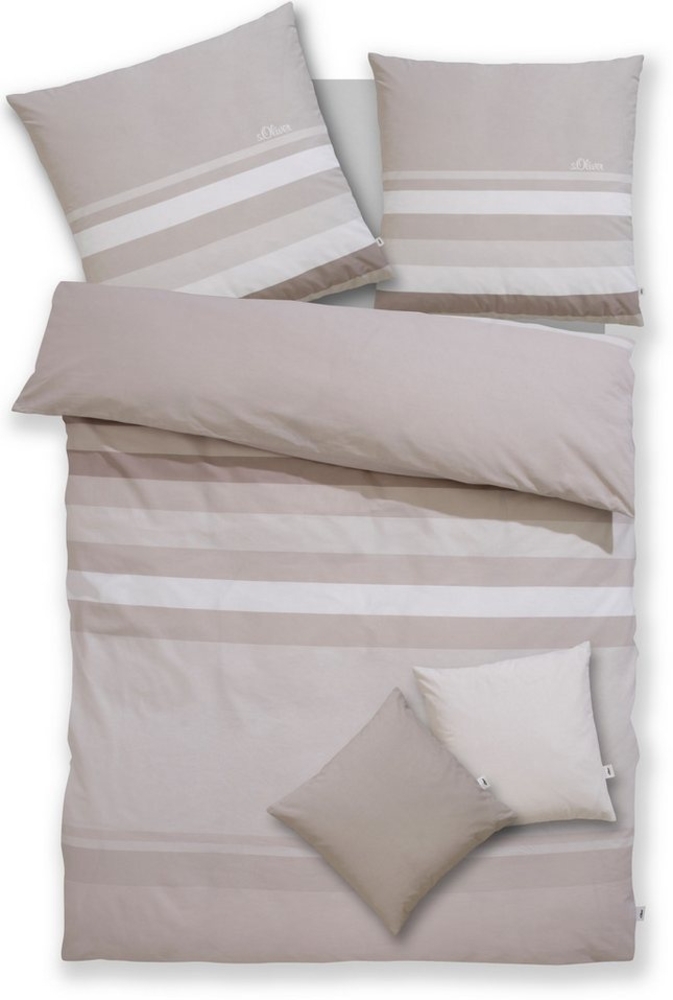 s.Oliver Bettwäsche Fenja in Gr. 135x200 oder 155x220 cm, Renforcé, 2 teilig, gestreifte Bettwäsche, mit GRATIS-Zugabe: 2x Kissenhüllen Bild 1