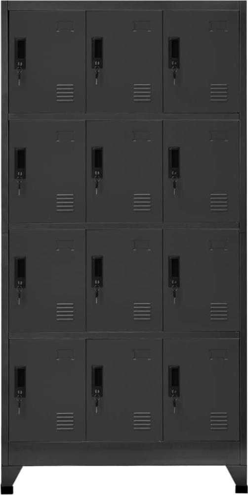 vidaXL Schließfachschrank Anthrazit 90 x 45 x 180 cm Stahl Bild 1