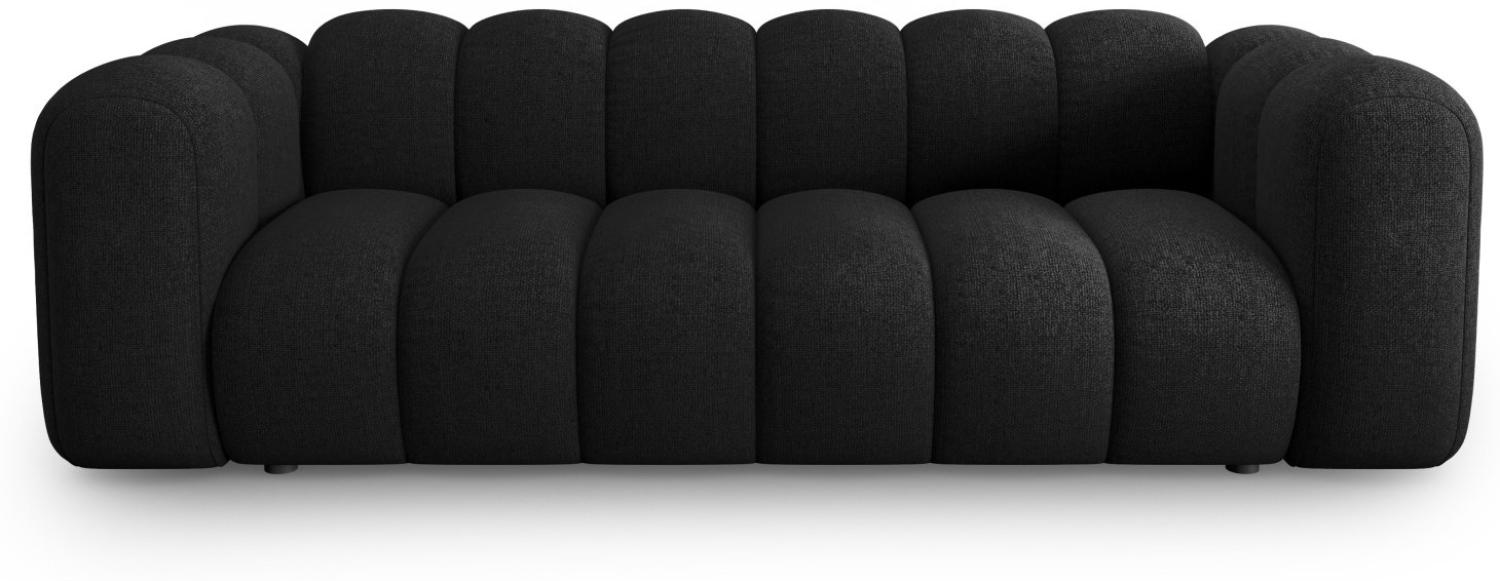 Micadoni Sofa Lupine 3-Sitzer Chenille Schwarz Bild 1