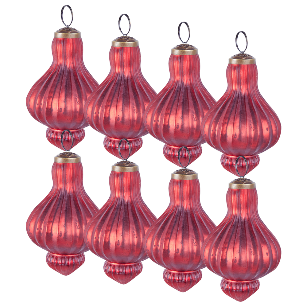 Weihnachtskugel 8er Set BRILLANT Glas Rot Bild 1