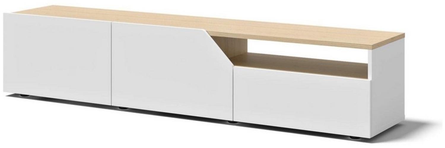 TemaHome TV-Bank Verone TV Tisch, platsparendes Design, Lowboard, praktische Türen, offenes Fach, Breite 180 cm Bild 1