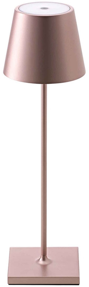 LED Tischleuchte, roségold, Touchdimmer, Akku, H 38 cm Bild 1