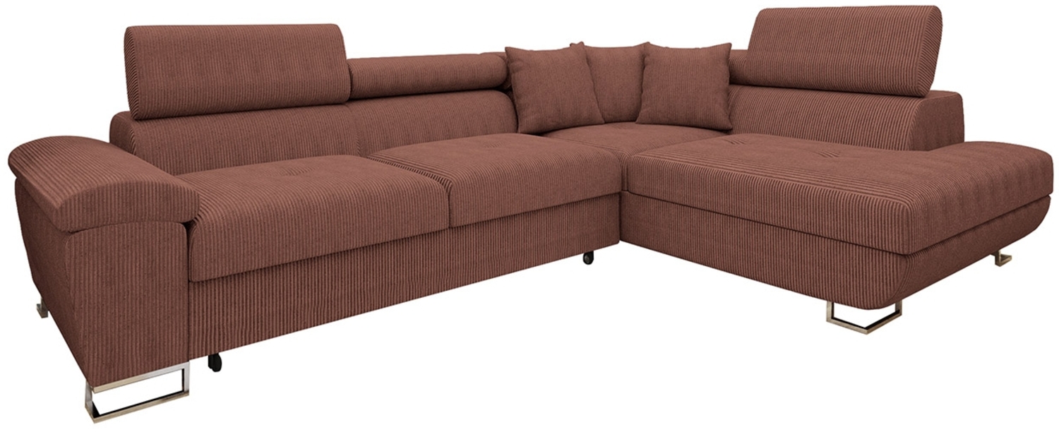 Ecksofa Cotere Cord (Farbe: Poso 29, Seite: Rechts) Bild 1