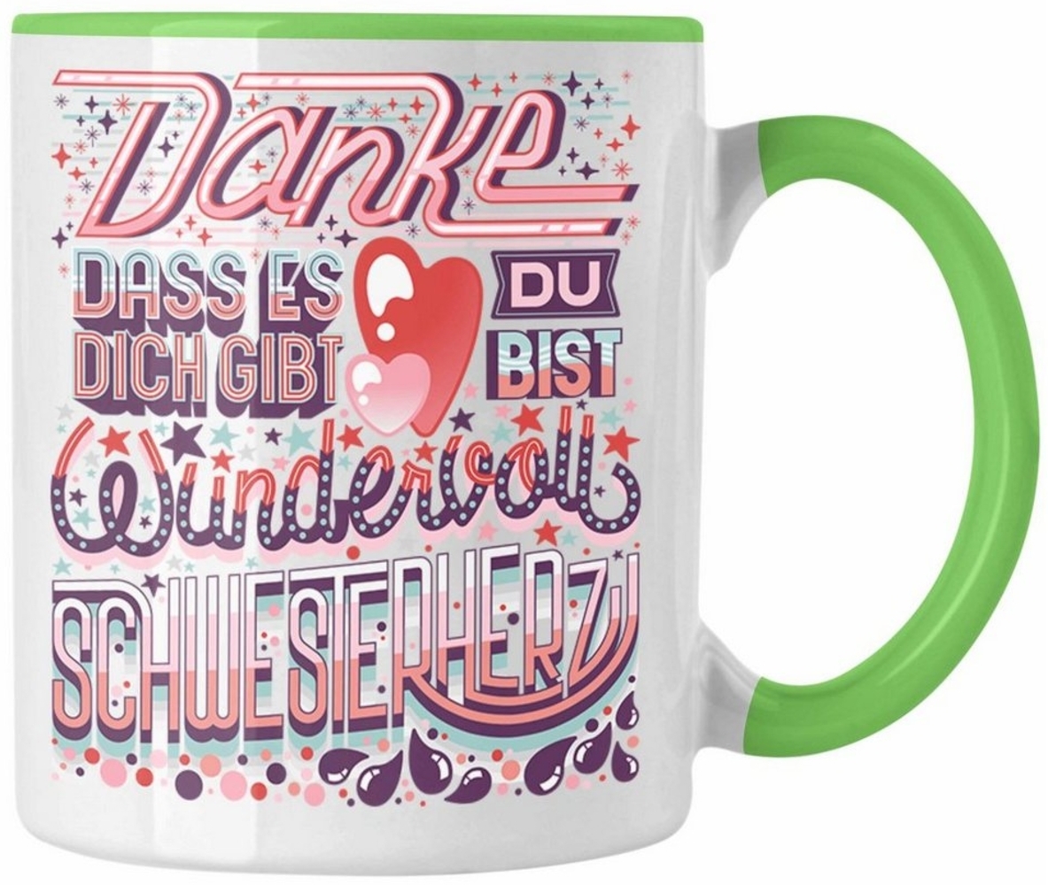 Trendation Tasse Trendation - Beste Schwester Tasse Geschenk von Schwester an Schwester Bild 1