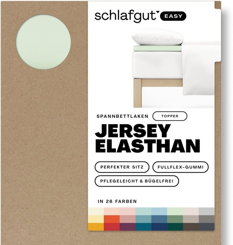 Schlafgut Spannbettlaken EASY Jersey Elasthan Topper, Jersey, Gummizug: rundum, (1 Stück), MADE IN GREEN by OEKO-TEX® Bild 1