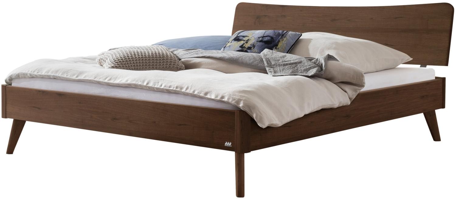 Hasena Lounge Caluso 140x200 Nussbaum, geölt - Fusshöhe 25 cm Massivholzbett Bild 1