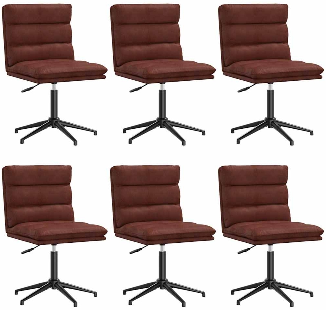 vidaXL Esszimmerstühle 6 Stk. Glänzend Braun Kunstleder 3315711 Bild 1