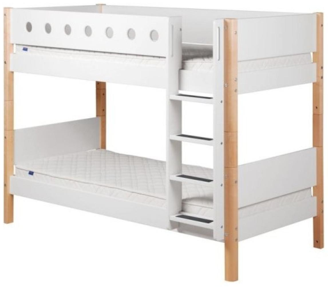 Flexa 'White' Etagenbett weiß/natur, 90x190 cm Bild 1