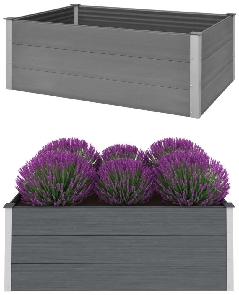 vidaXL Garten-Hochbeet WPC 150 x 100 x 54 cm Grau 43609 Bild 1