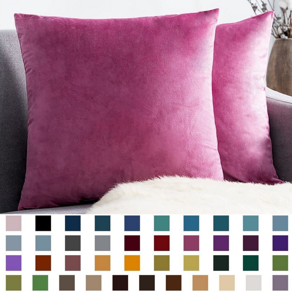 BYSURE Kissenbezüge, (2 Stück), Einfarbig Kissenbezuge aus Samt Bild 1