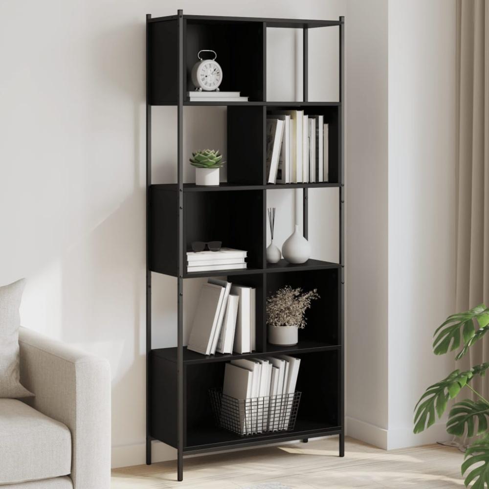 vidaXL Bücherregal Schwarz 72 x 28 x 172 cm Holzwerkstoff 3213652 Bild 1