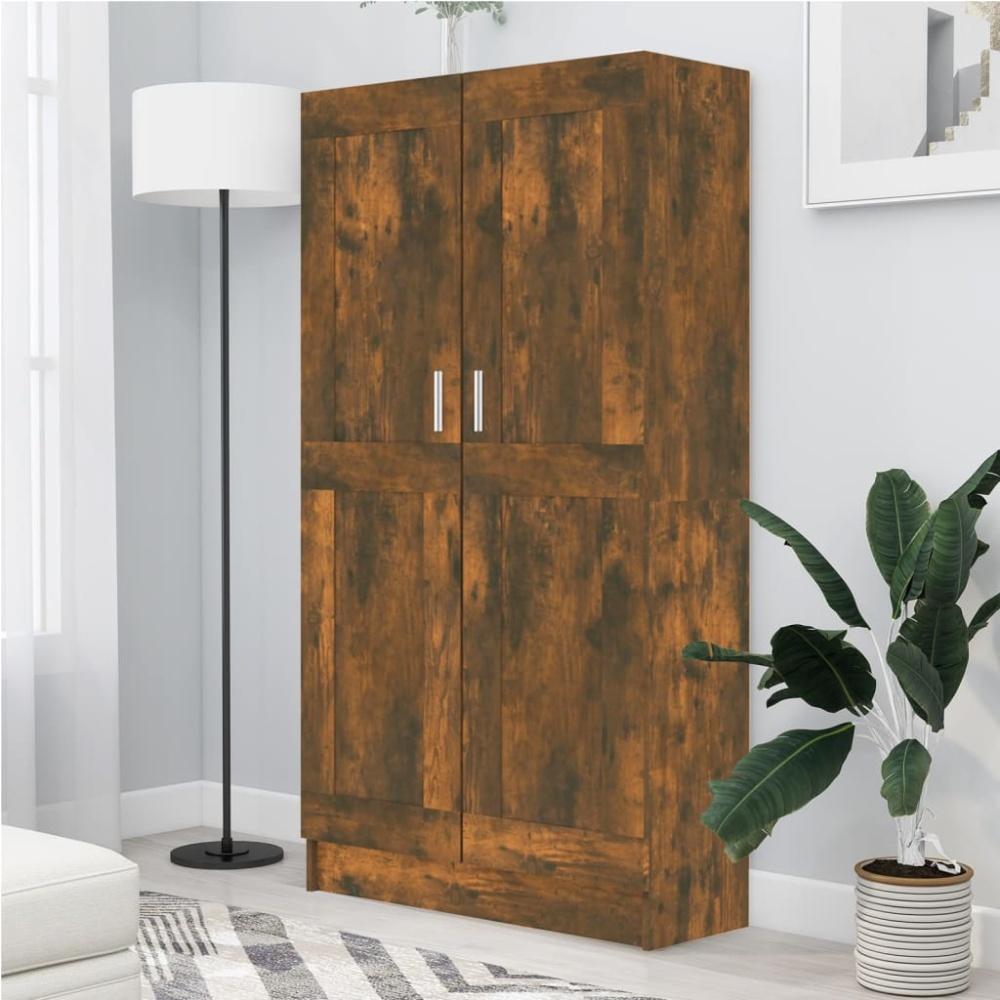 vidaXL Bücherschrank Räuchereiche 82,5x30,5x150 cm Holzwerkstoff 815612 Bild 1