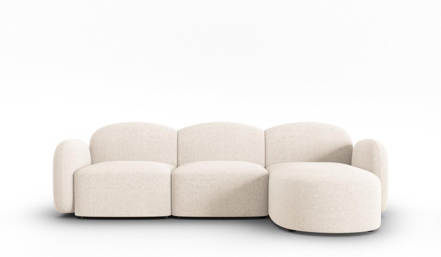 Micadoni Ecksofa Blair 4-Sitzer Rechts Chenille Hellbeige Melange Bild 1