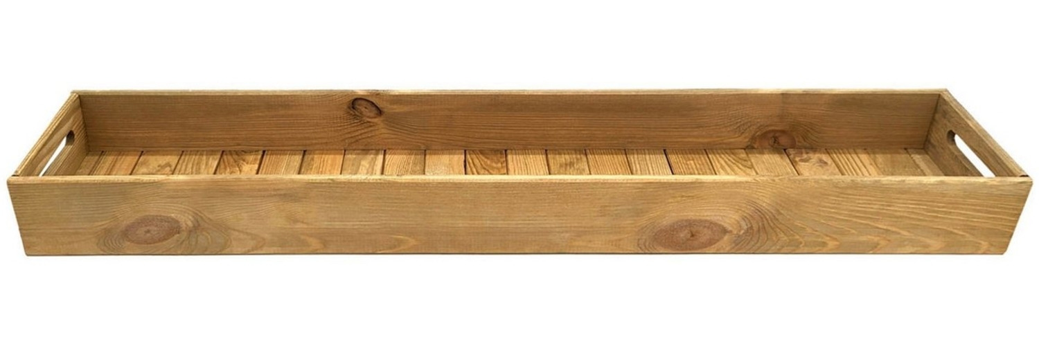 Spetebo Kerzentablett XXL Holz Dekotablett - 95 x 18 cm (Set, 1 St, 1 Tablett) Bild 1